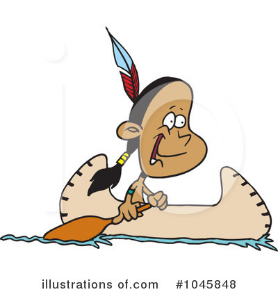 Royalty-Free (RF) Canoe Clipart Illustration by toonaday - Stock Sample #1045848