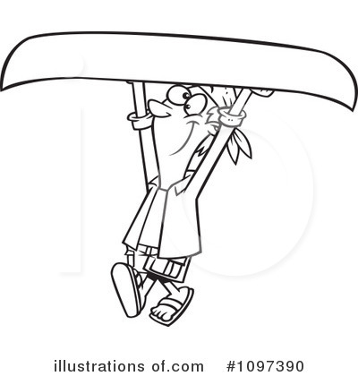 Royalty-Free (RF) Canoe Clipart Illustration by toonaday - Stock Sample #1097390