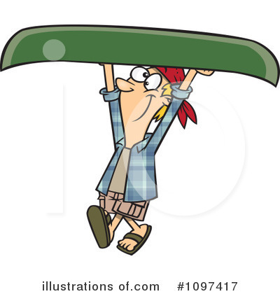 Canoeing Clipart #1097417 by toonaday