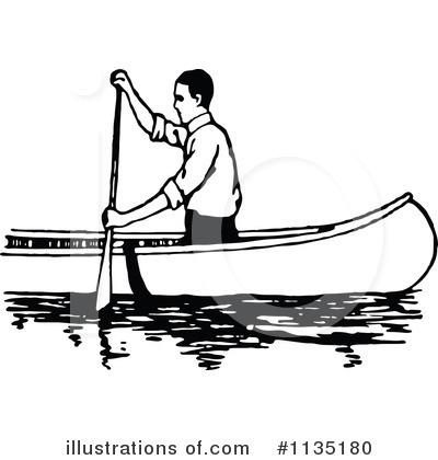 Royalty-Free (RF) Canoe Clipart Illustration by Prawny Vintage - Stock Sample #1135180