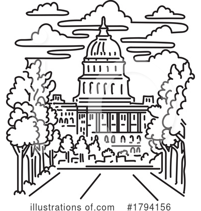Capitol Building Clipart #1794156 by patrimonio