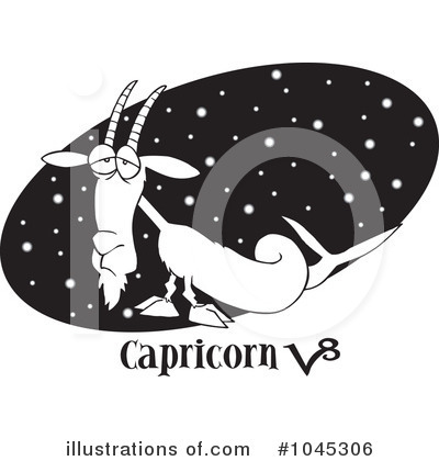 Royalty-Free (RF) Capricorn Clipart Illustration by toonaday - Stock Sample #1045306