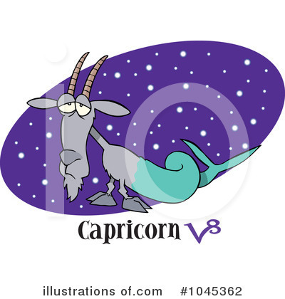 Royalty-Free (RF) Capricorn Clipart Illustration by toonaday - Stock Sample #1045362