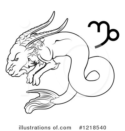 Royalty-Free (RF) Capricorn Clipart Illustration by AtStockIllustration - Stock Sample #1218540
