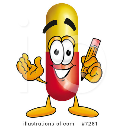 Royalty-Free (RF) Capsule Clipart Illustration by Mascot Junction - Stock Sample #7281