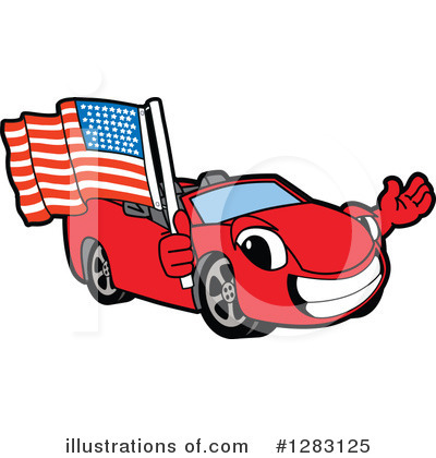 Royalty-Free (RF) Car Character Clipart Illustration by Mascot Junction - Stock Sample #1283125
