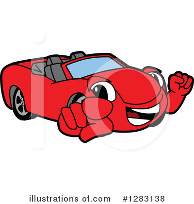 Royalty-Free (RF) Car Character Clipart Illustration by Mascot Junction - Stock Sample #1283138