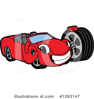 Royalty-Free (RF) Car Character Clipart Illustration by Mascot Junction - Stock Sample #1283147