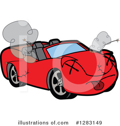 Royalty-Free (RF) Car Character Clipart Illustration by Mascot Junction - Stock Sample #1283149