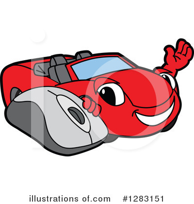 Royalty-Free (RF) Car Character Clipart Illustration by Mascot Junction - Stock Sample #1283151