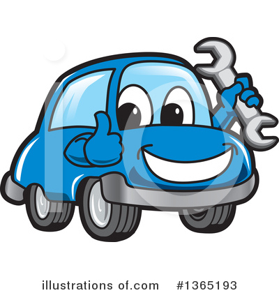 Royalty-Free (RF) Car Character Clipart Illustration by Mascot Junction - Stock Sample #1365193
