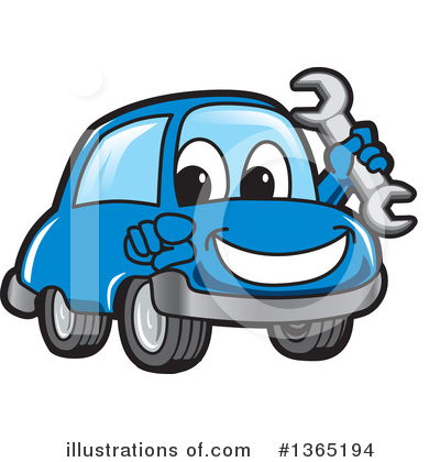 Royalty-Free (RF) Car Character Clipart Illustration by Mascot Junction - Stock Sample #1365194