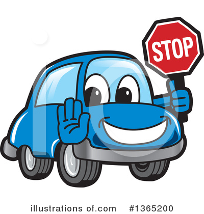 Royalty-Free (RF) Car Character Clipart Illustration by Mascot Junction - Stock Sample #1365200