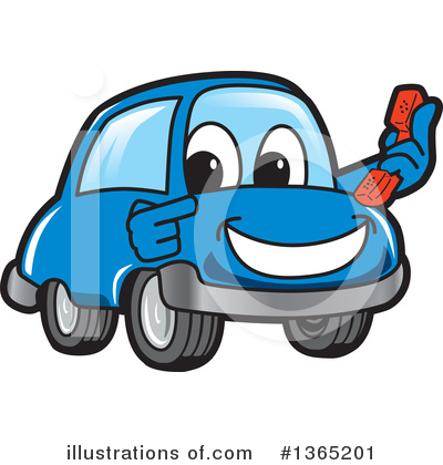 Royalty-Free (RF) Car Character Clipart Illustration by Mascot Junction - Stock Sample #1365201