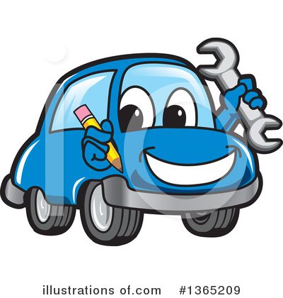 Royalty-Free (RF) Car Character Clipart Illustration by Mascot Junction - Stock Sample #1365209