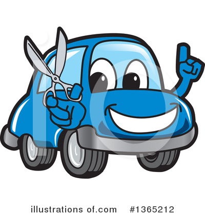 Royalty-Free (RF) Car Character Clipart Illustration by Mascot Junction - Stock Sample #1365212