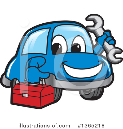 Royalty-Free (RF) Car Character Clipart Illustration by Mascot Junction - Stock Sample #1365218