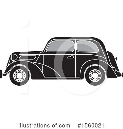 Vintage Car Clipart #1560021 by Lal Perera