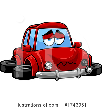 Royalty-Free (RF) Car Clipart Illustration by Hit Toon - Stock Sample #1743951