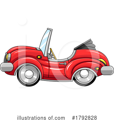 Convertible Car Clipart #1792828 by Hit Toon