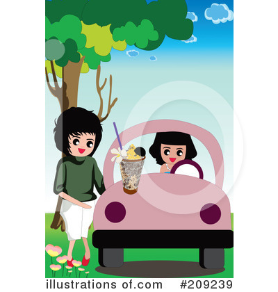 Royalty-Free (RF) Car Clipart Illustration by mayawizard101 - Stock Sample #209239