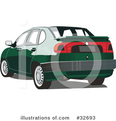 Royalty-Free (RF) Car Clipart Illustration by David Rey - Stock Sample #32693