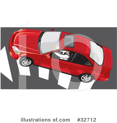 Royalty-Free (RF) Car Clipart Illustration by David Rey - Stock Sample #32712