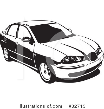 Royalty-Free (RF) Car Clipart Illustration by David Rey - Stock Sample #32713