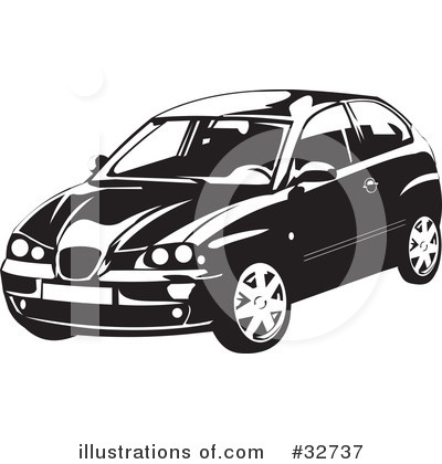 Royalty-Free (RF) Car Clipart Illustration by David Rey - Stock Sample #32737