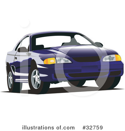 Royalty-Free (RF) Car Clipart Illustration by David Rey - Stock Sample #32759