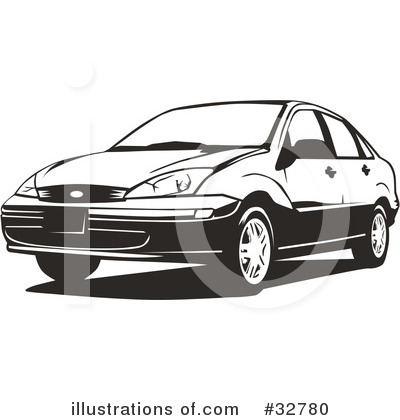 Royalty-Free (RF) Car Clipart Illustration by David Rey - Stock Sample #32780