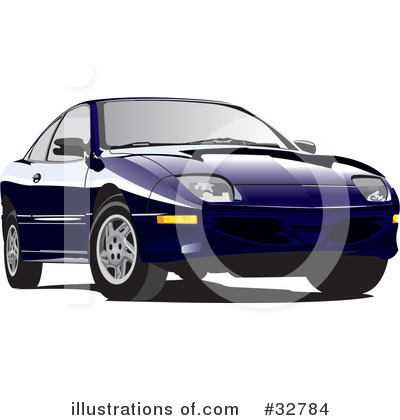 Royalty-Free (RF) Car Clipart Illustration by David Rey - Stock Sample #32784