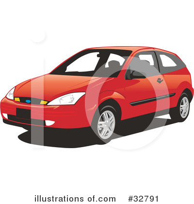 Royalty-Free (RF) Car Clipart Illustration by David Rey - Stock Sample #32791