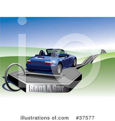 Royalty-Free (RF) Car Clipart Illustration by Eugene - Stock Sample #37577