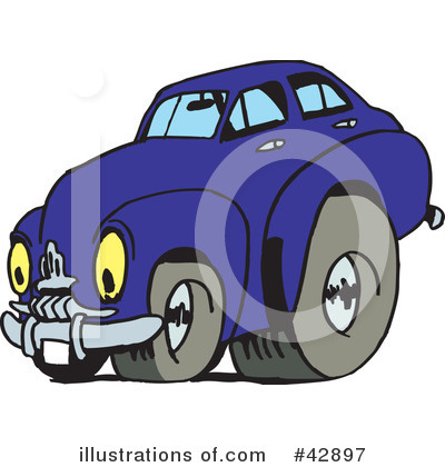 Royalty-Free (RF) Car Clipart Illustration by Dennis Holmes Designs - Stock Sample #42897