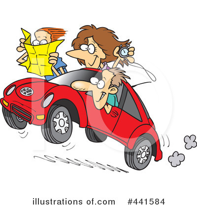 Royalty-Free (RF) Car Clipart Illustration by toonaday - Stock Sample #441584