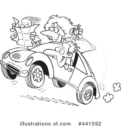 Royalty-Free (RF) Car Clipart Illustration by toonaday - Stock Sample #441592