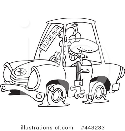 Royalty-Free (RF) Car Salesman Clipart Illustration by toonaday - Stock Sample #443283