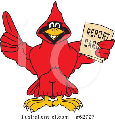Royalty-Free (RF) Cardinal Character Clipart Illustration by Mascot Junction - Stock Sample #62727