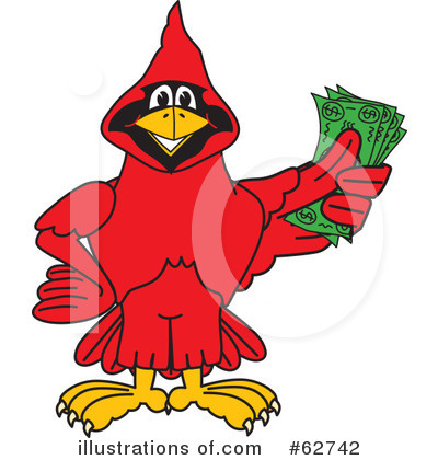 Royalty-Free (RF) Cardinal Character Clipart Illustration by Mascot Junction - Stock Sample #62742
