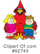 Cardinal Character Clipart #62743 by Mascot Junction