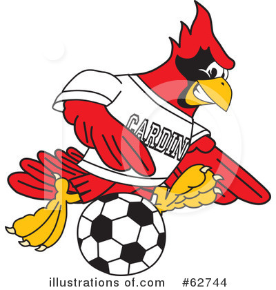 Royalty-Free (RF) Cardinal Character Clipart Illustration by Mascot Junction - Stock Sample #62744