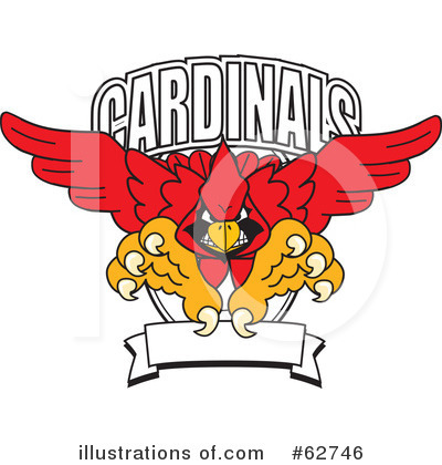 Royalty-Free (RF) Cardinal Character Clipart Illustration by Mascot Junction - Stock Sample #62746