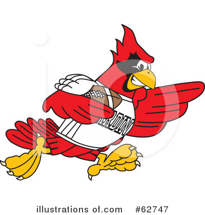 Royalty-Free (RF) Cardinal Character Clipart Illustration by Mascot Junction - Stock Sample #62747