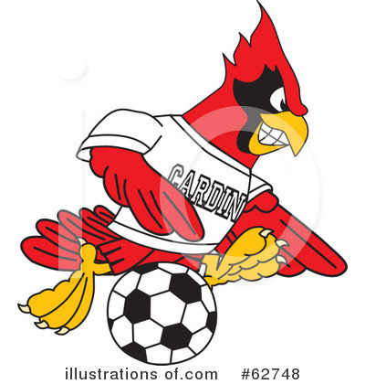 Royalty-Free (RF) Cardinal Character Clipart Illustration by Mascot Junction - Stock Sample #62748