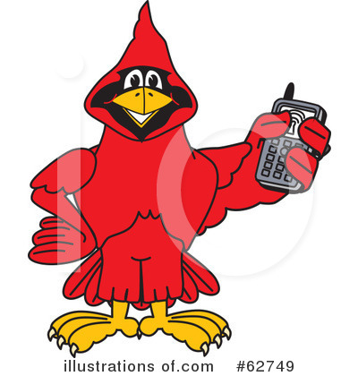Royalty-Free (RF) Cardinal Character Clipart Illustration by Mascot Junction - Stock Sample #62749
