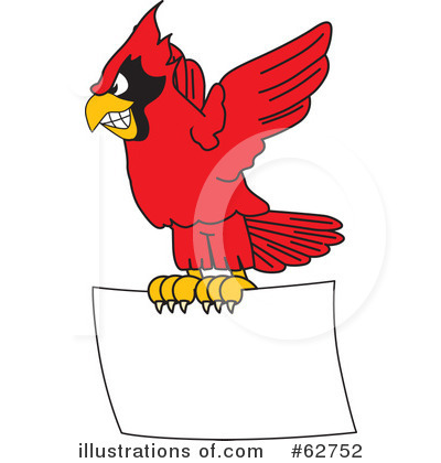 Royalty-Free (RF) Cardinal Character Clipart Illustration by Mascot Junction - Stock Sample #62752