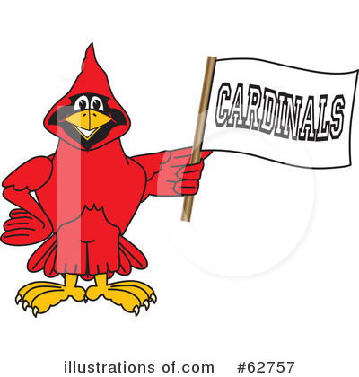 Royalty-Free (RF) Cardinal Character Clipart Illustration by Mascot Junction - Stock Sample #62757