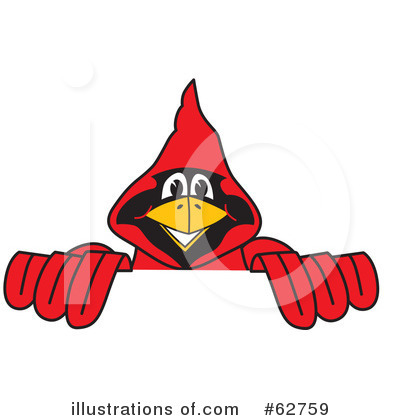 Royalty-Free (RF) Cardinal Character Clipart Illustration by Mascot Junction - Stock Sample #62759