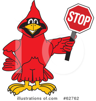 Royalty-Free (RF) Cardinal Character Clipart Illustration by Mascot Junction - Stock Sample #62762